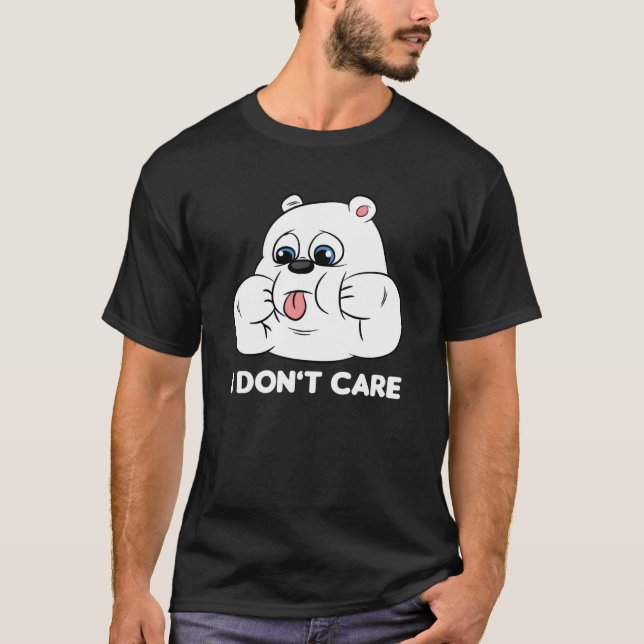 Camiseta I don't care Silly Bear Halloween Costume for Weir (Anverso)