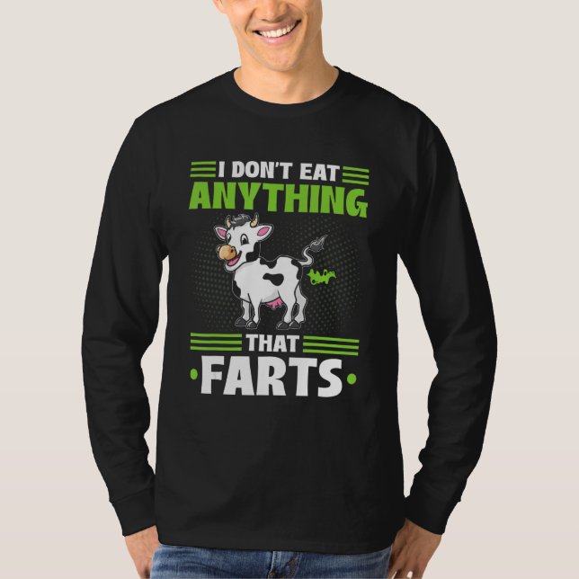 Camiseta I Don't Eat Anything That Farts Vegan Vegetarian C (Anverso)