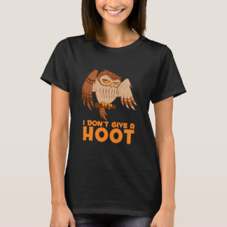 Camiseta I Dont Give A Hoot Grumpy Cartoon Owl