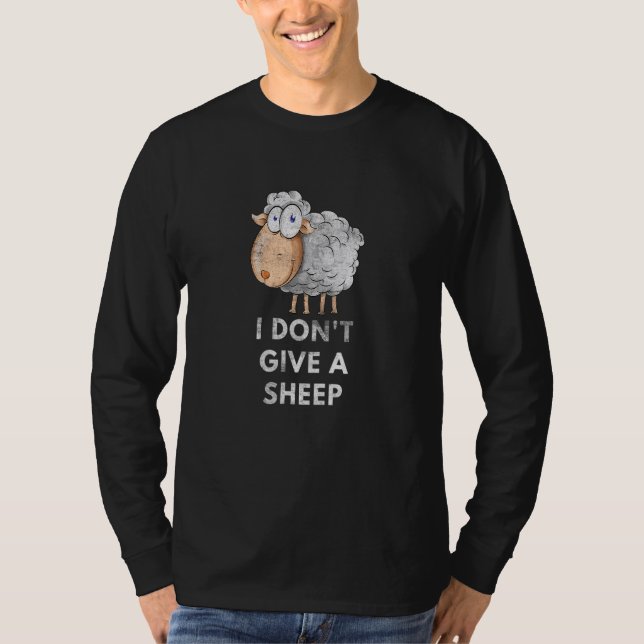 Camiseta I Don't Give A Sheep Pun Saying Animal  1 (Anverso)