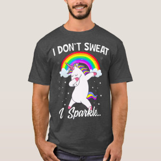 Camiseta I Dont Sweat I Sparkle Unicorn Women  Christmas
