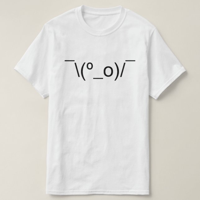 Camiseta I Dunno LOL ¯\(º_o)/ Ø Emoticon japonés Kaomoji (Diseño del anverso)