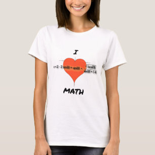 Camiseta I ecuación de la matemáticas del corazón
