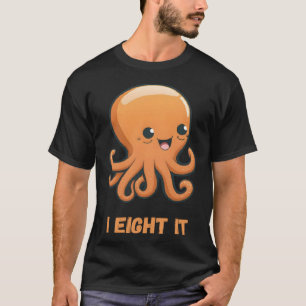 Camiseta I Eight It Octopus Squid Coral Tentacles Calamar