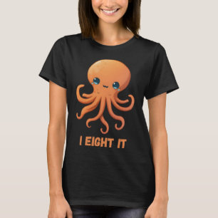 Camiseta I Eight It Octopus Squid Coral Tentacles Calamar