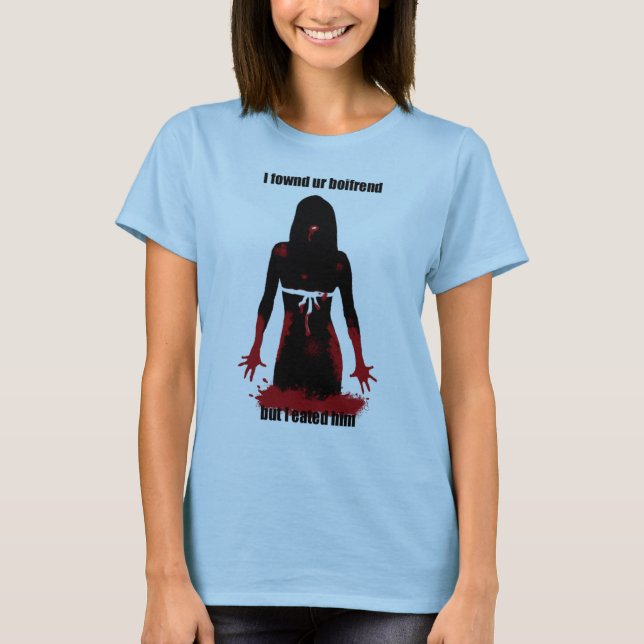 Camiseta I el boifrend del ur del fownd pero yo eated lo (Anverso)