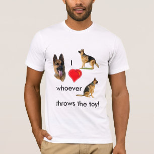 Camiseta I el corazón quienquiera lanza el juguete