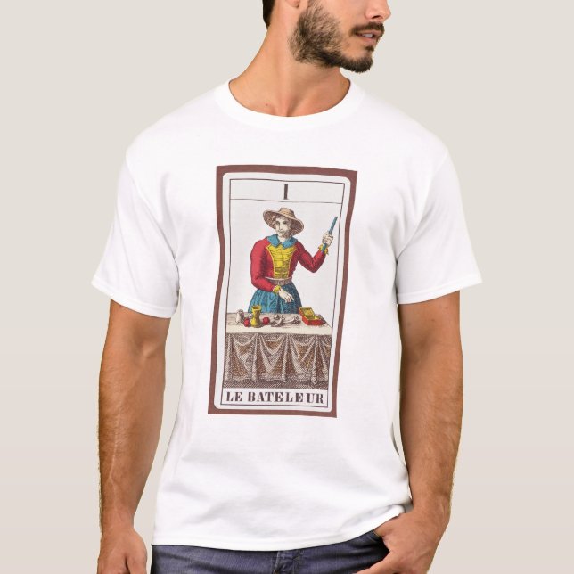 Camiseta I el mago, siete cartas de tarot (Anverso)
