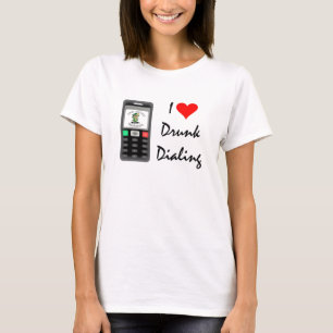 Camiseta I el T de la mujer de marca bebida corazón