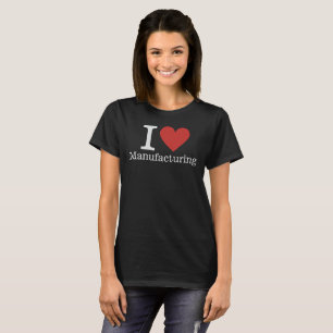 Camiseta I ❤️ Fabricación para Empleados PERSONALIZADO Muje