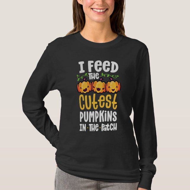 Camiseta I Feed The Cutest Pumpkins In The Patch Lunch Lady (Anverso)