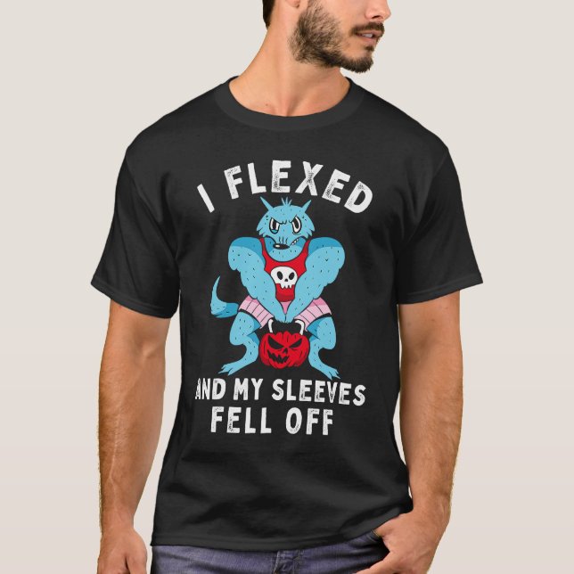 Camiseta I Flexed And My Sleeves Fell Off Fun Sleeveless Gy (Anverso)