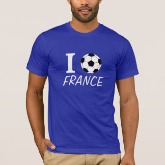 Camiseta I football (love) France - personalizable
