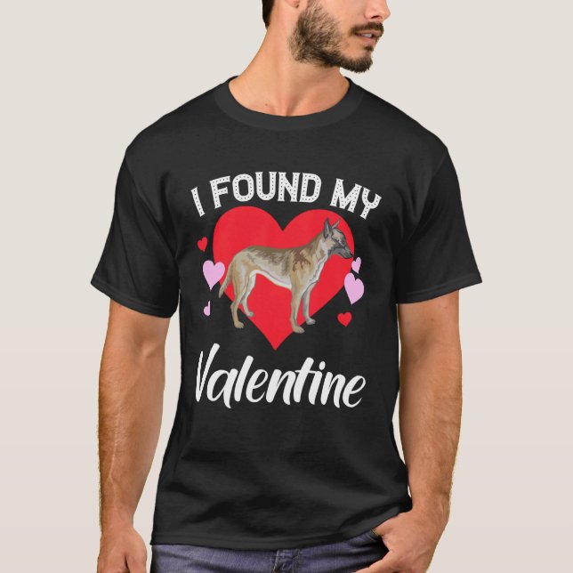 Camiseta I Found My Valentine  Belgian Malinois Dog (Anverso)