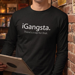 Camiseta i Gangsta - Parodia divertida de rap y tecnología