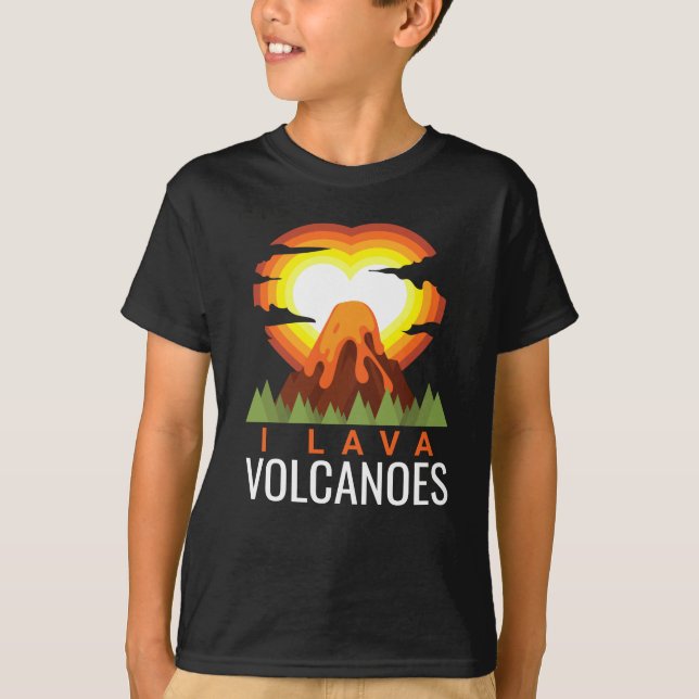 Camiseta I Geólogo del volcán de los volcanes de lava (Anverso)