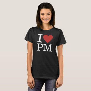 Camiseta I ❤️ Gestión del Proyecto PM para Empleadas Mujere