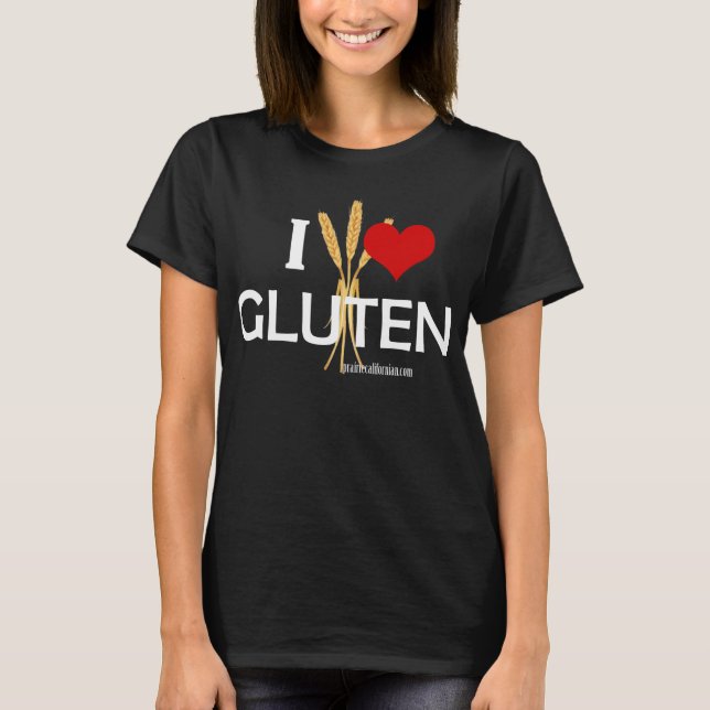 Camiseta I gluten del corazón (Anverso)