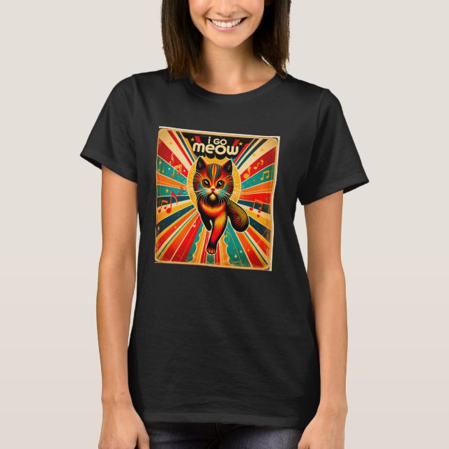 Camiseta I go Meow - Funny Cat Singing Meme Design (Anverso)