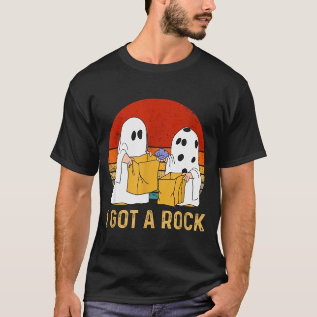 Camiseta I Got A Rock Shirt Halloween Trick Or Treat Ghost  (Anverso)