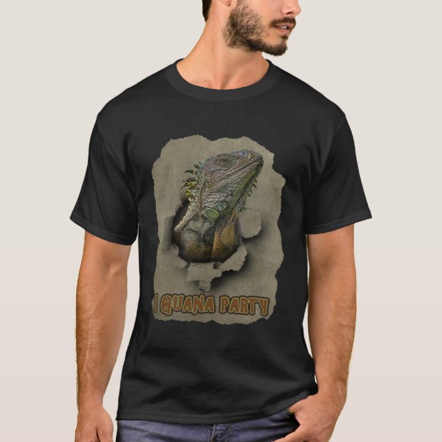 Camiseta I Guana Party I want to party Iguana Party Animal (Anverso)