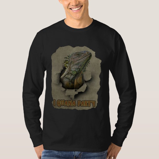 Camiseta I Guana Party I want to party Iguana Party Animal (Anverso)