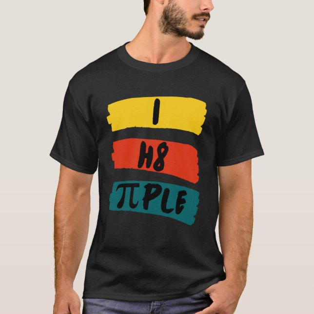 Camiseta i h8 ple, odio a la gente, odio a la gente (Anverso)