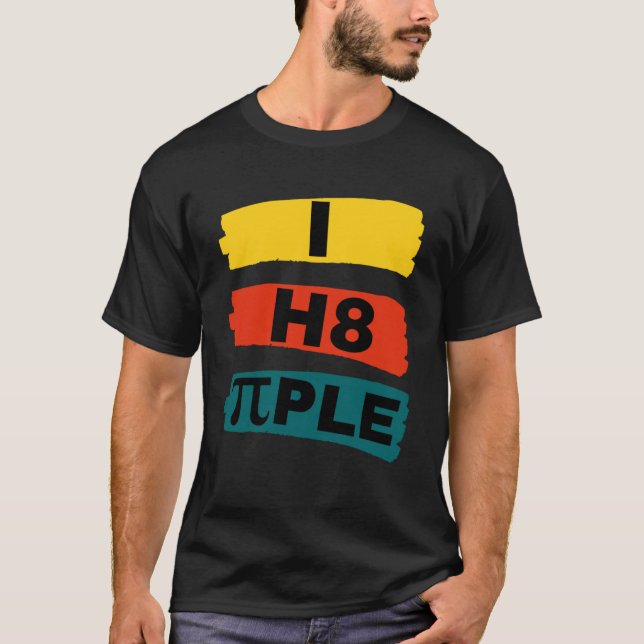 Camiseta i h8 ple, odio a la gente, odio a la gente (Anverso)