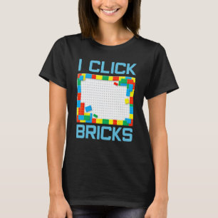 Camiseta I Haga clic en Ladrillos Creativos Bloque Conjunto