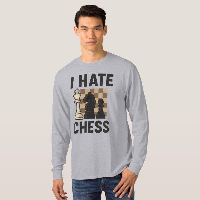 Camiseta I Hate Chess long sleeve - vivid print (Anverso completo)