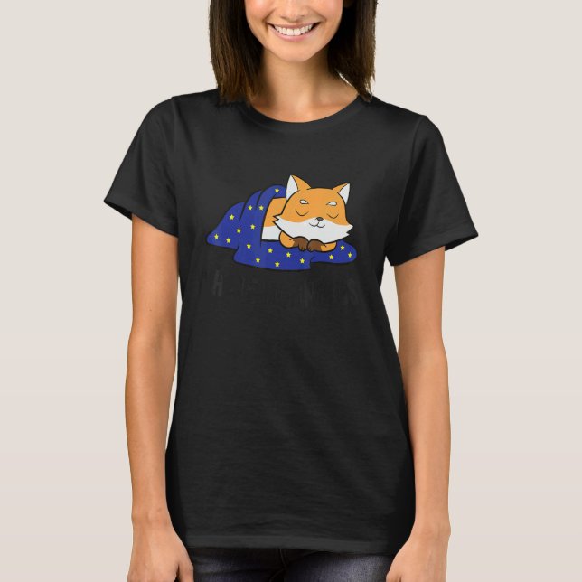 Camiseta I Hate Mornings Sleeping Fox (Anverso)