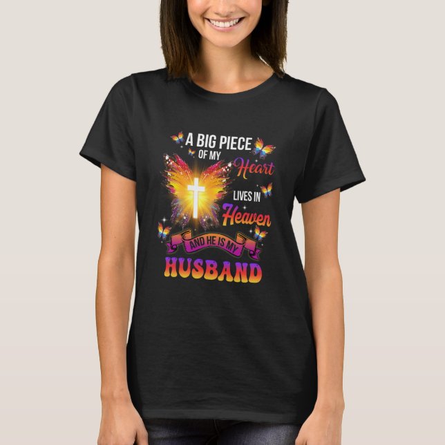 Camiseta I Have An Angel in Heaven My Husband Guardian Ange (Anverso)