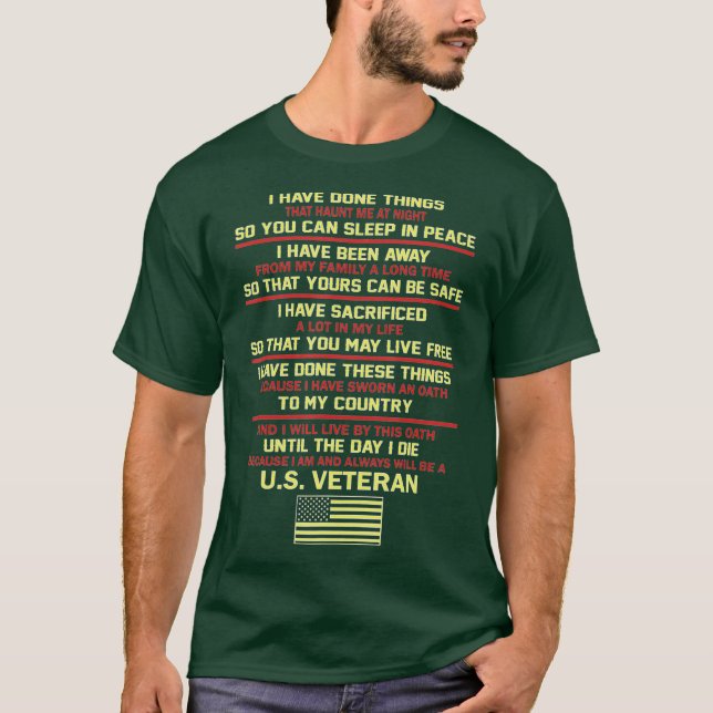 Camiseta I Have Done Things That Haunt Me At Night (Anverso)