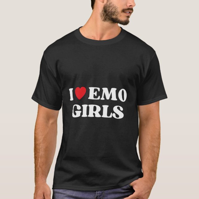 Camiseta I He Emo Cita Rojo El Estilo Emo (Anverso)