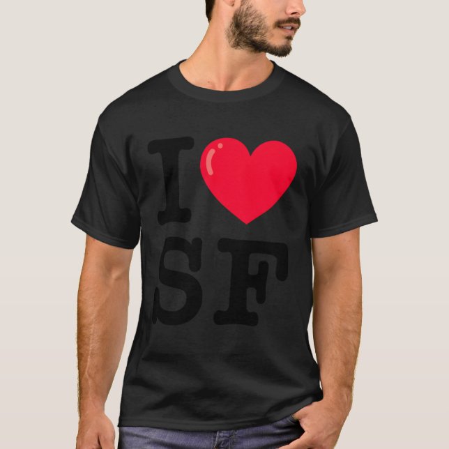 Camiseta I He Sf Typewriter Font (Anverso)