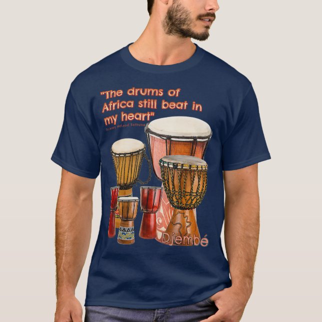 Camiseta I hear Djembe Drums African Drums (Anverso)