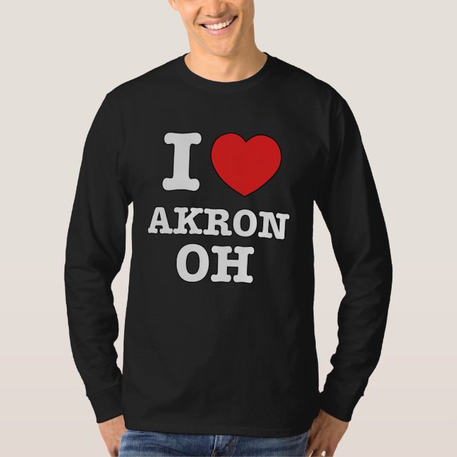 Camiseta I Heart Akron Ohio OH Love (Anverso)