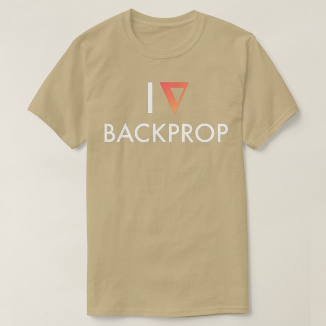 Camiseta I Heart Backprop Dark (Diseño del anverso)