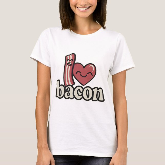 Camiseta I Heart Bacon (Anverso)