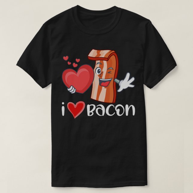 Camiseta I Heart Bacon (Diseño del anverso)