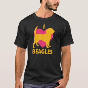 Camiseta I Heart Beagles Love Beagle Mascota Animal