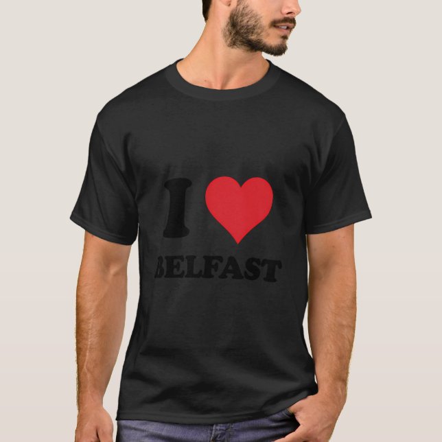 Camiseta I Heart Belfast Love Uk (Anverso)