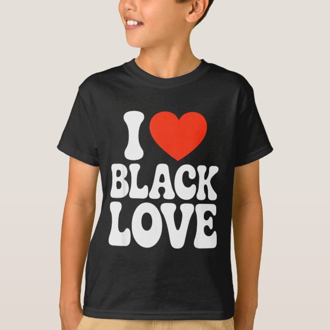 Camiseta I Heart Black Love Couple Matching Couples African (Anverso)