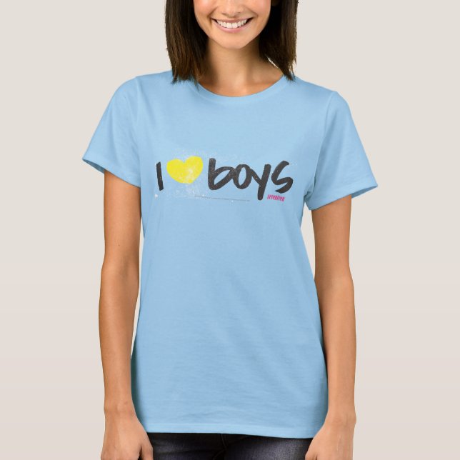 Camiseta I Heart Boys Yellow (Anverso)