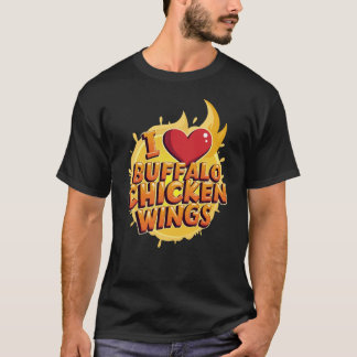 Camiseta I Heart Buffalo Chicken Wings
