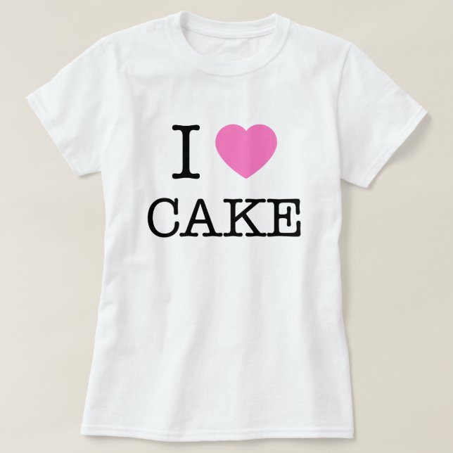 Camiseta I Heart Cake (Diseño del anverso)