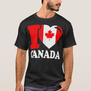 Camiseta I Heart Canada Beautiful Canadian Flag I Love Can