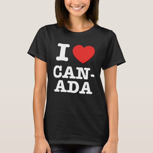 Camiseta I Heart Canada Canadians Love (Anverso)