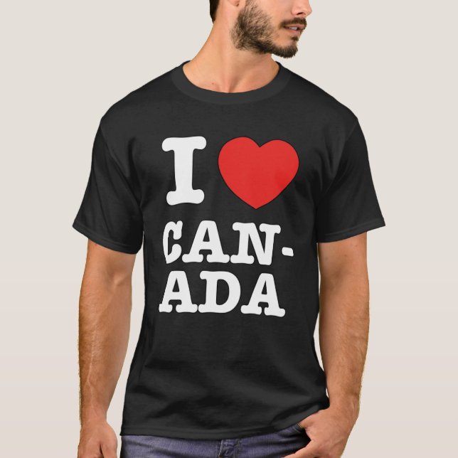Camiseta I Heart Canada Canadians Love (Anverso)