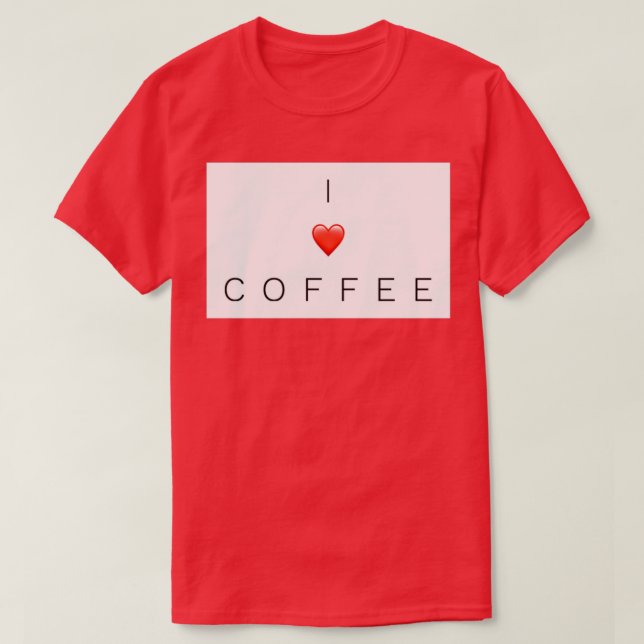 Camiseta I heart Coffee (Diseño del anverso)